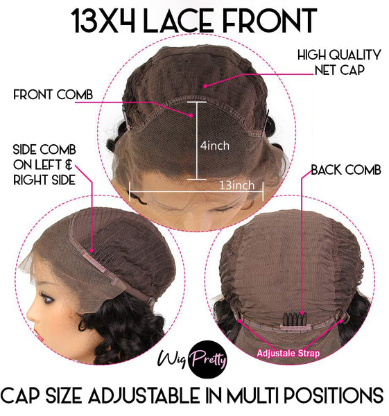 Fine Autumn Wig - 13x4 Lace Frontal - Kinky Straight - High Quality Transparent Lace - Lightly Pre-plucked- 180% Density - 100% Human Hair- Undetectable Lace