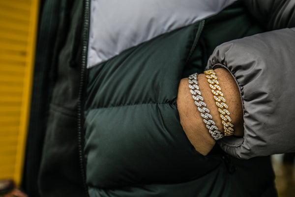8MM Studded Cuban Bracelet Bundle