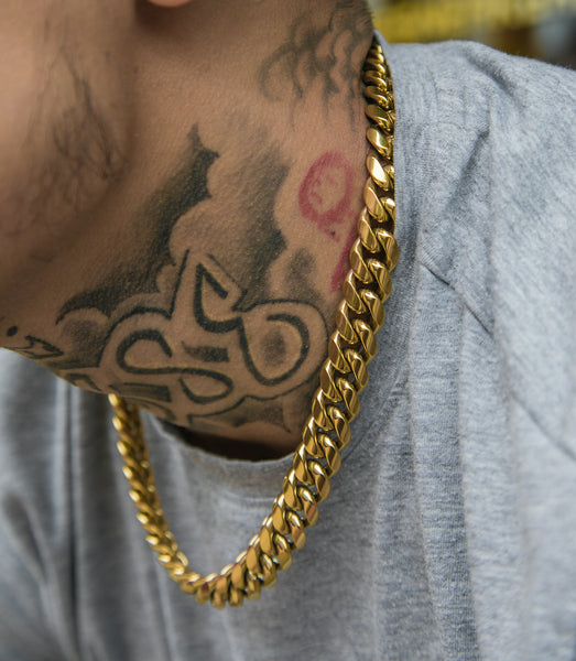 12mm Miami Cuban Link Necklace - THE SNEAKER STUDIO