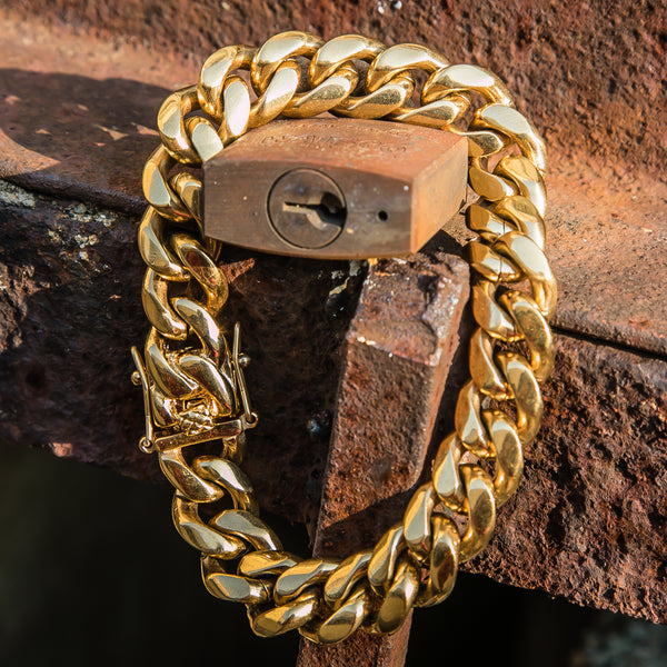 12mm Miami Cuban Link Bracelet - THE SNEAKER STUDIO