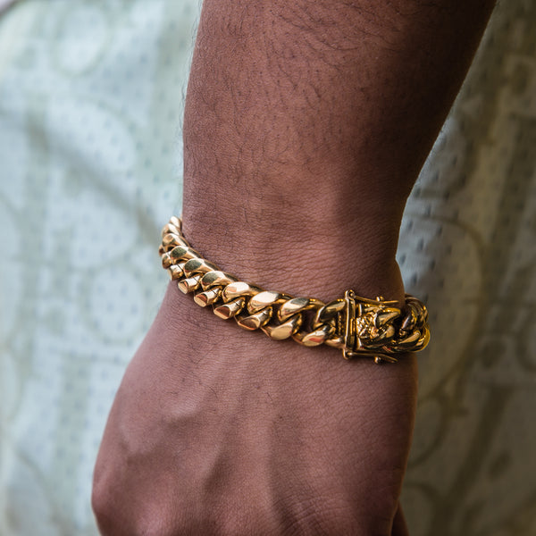 12mm Miami Cuban Link Bracelet - THE SNEAKER STUDIO