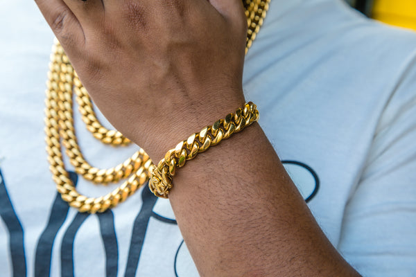 12mm Miami Cuban Link Bracelet - THE SNEAKER STUDIO
