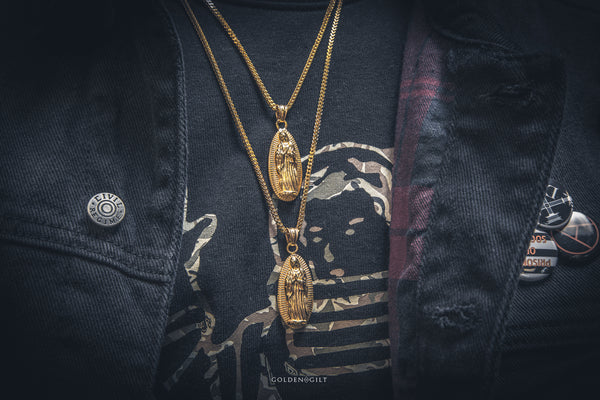 Virgin Mary Pendant - ACCESSORIES, Golden Gilt, SNEAKER STUDIO, GOLDEN GILT, DESIGN BY TSS