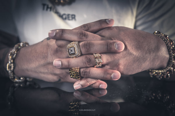 Championship Ring - 18K Gold Plated - ACCESSORIES, Golden Gilt, SNEAKER STUDIO, GOLDEN GILT, DESIGN BY TSS