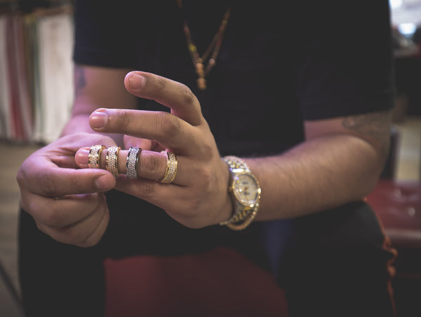 Triple Row Eternity Ring - ACCESSORIES, Golden Gilt, SNEAKER STUDIO, GOLDEN GILT, DESIGN BY TSS
