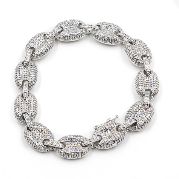 Studded Goochi Link Bracelet - Silver - ACCESSORIES, Golden Gilt, SNEAKER STUDIO, GOLDEN GILT, DESIGN BY TSS