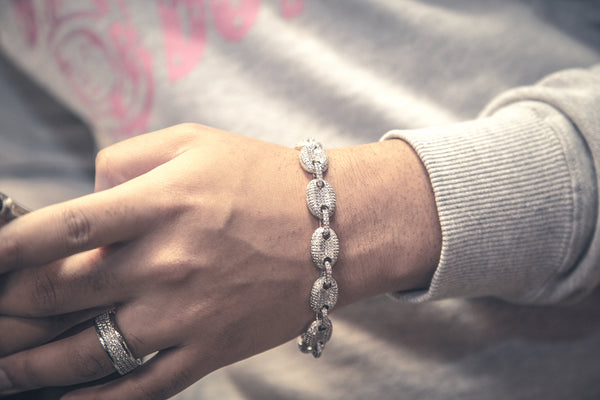Studded Goochi Link Bracelet - Silver - ACCESSORIES, Golden Gilt, SNEAKER STUDIO, GOLDEN GILT, DESIGN BY TSS