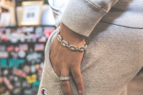 Studded Goochi Link Bracelet - Silver - ACCESSORIES, Golden Gilt, SNEAKER STUDIO, GOLDEN GILT, DESIGN BY TSS
