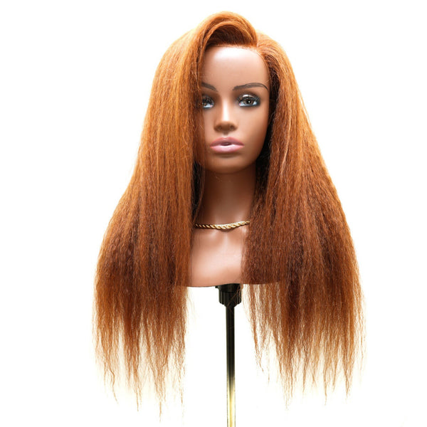 Fine Autumn Wig - 13x4 Lace Frontal - Kinky Straight - High Quality Transparent Lace - Lightly Pre-plucked- 180% Density - 100% Human Hair- Undetectable Lace