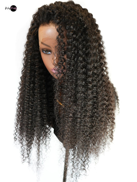 Friday Night Curly Wig - 13x4 HD Lace Frontal - Deep Curly - Lightly Pre-plucked- 180% Density - 100% Human Hair - Invisible HD Lace