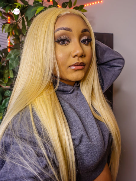 Icy Queen - 13x4 HD Lace Frontal - Straight Blonde Wig #613 - Lightly Pre-plucked- 180% Density - 100% Human Hair - Invisible HD Lace