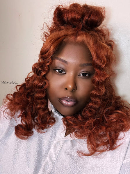 Fine Autumn Wig - 13x4 Lace Frontal - Kinky Straight - High Quality Transparent Lace - Lightly Pre-plucked- 180% Density - 100% Human Hair- Undetectable Lace