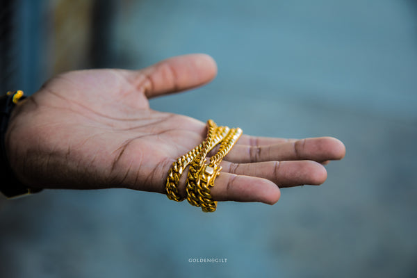 8mm Miami Cuban Link Necklace - ACCESSORIES, Golden Gilt, SNEAKER STUDIO, GOLDEN GILT, DESIGN BY TSS
