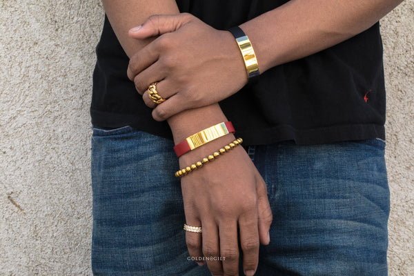Beaded Moon Bracelet - 18k Gold Plated - ACCESSORIES, Golden Gilt, SNEAKER STUDIO, GOLDEN GILT, DESIGN BY TSS
